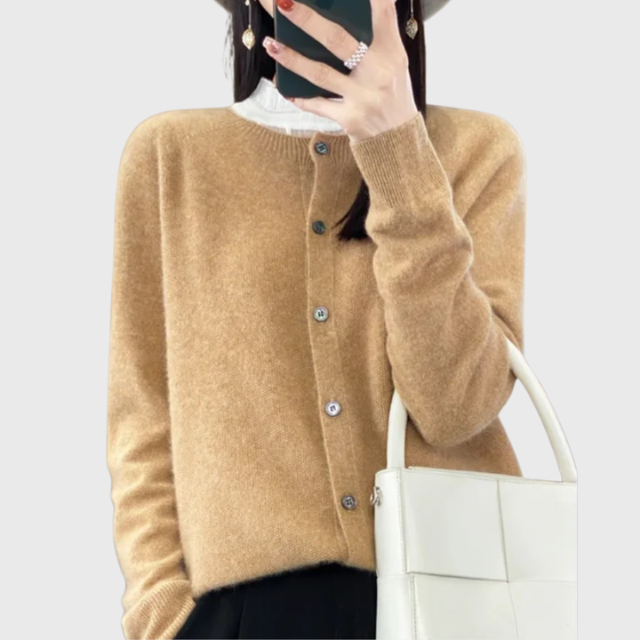 Lisbeth Button Front Knit Layer Sweaters for Women — photo 6