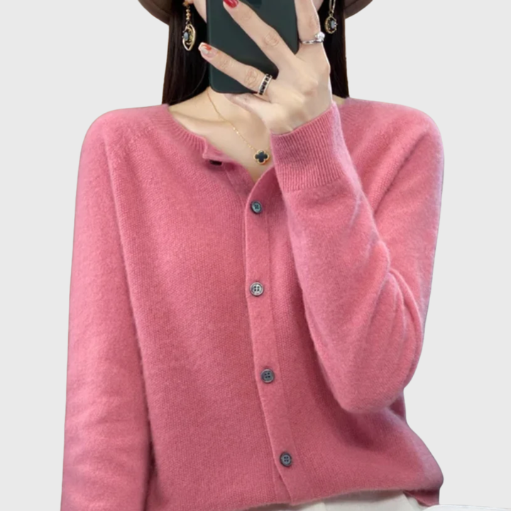 Lisbeth Button Front Knit Layer Sweaters for Women — photo 7