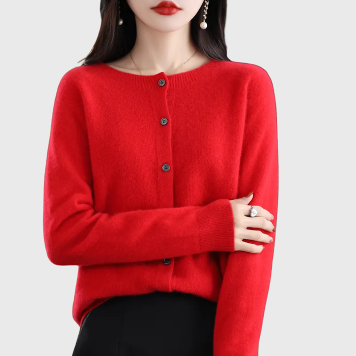 Lisbeth Button Front Knit Layer Sweaters for Women — photo 8