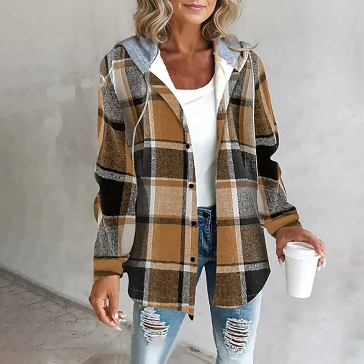 Nadine Plaid Button Front Knit Sweaters for Women — photo 5