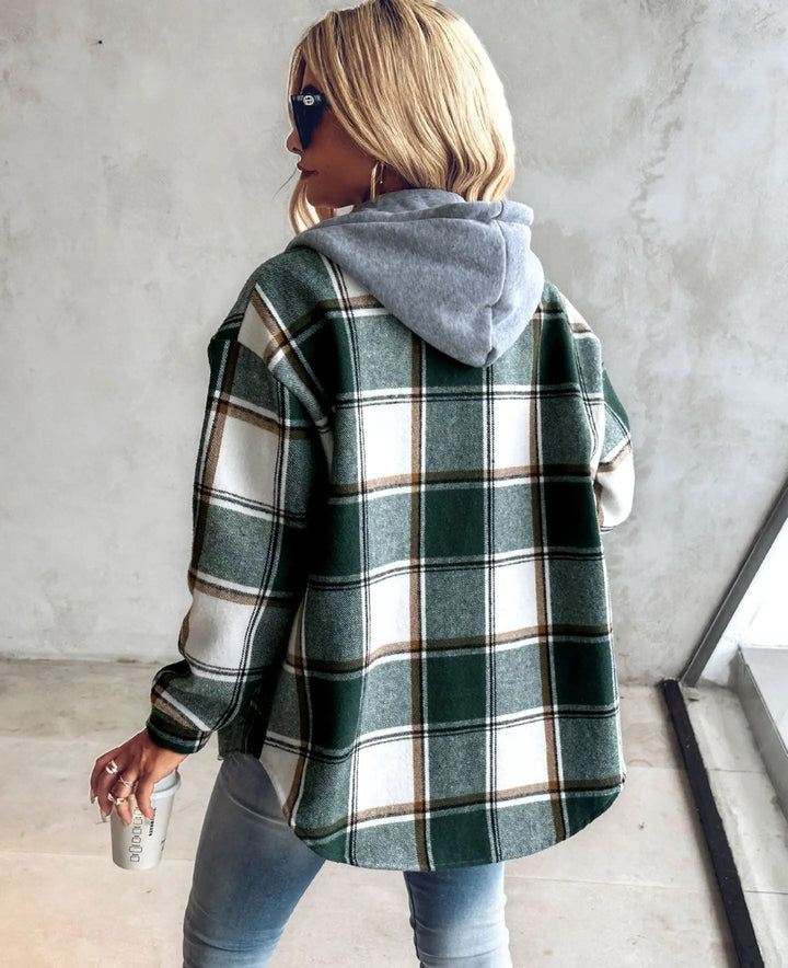 Nadine Plaid Button Front Knit Sweaters for Women — photo 7