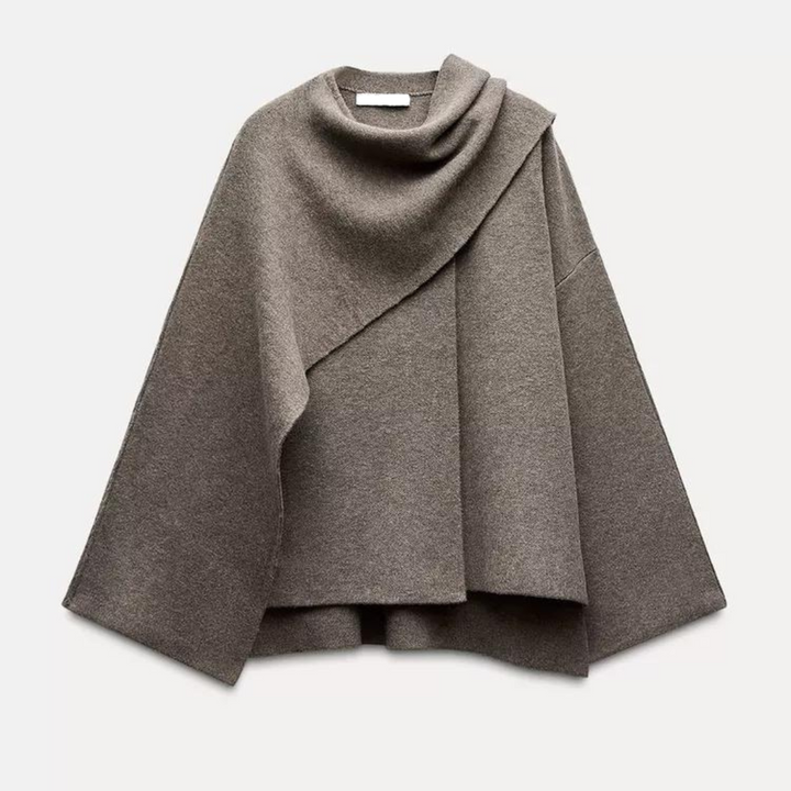 Oriana Draped Knit Cape Coat Coats for Women — photo 2