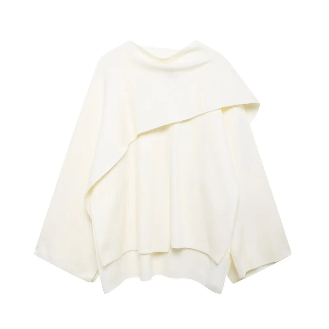 Oriana Draped Knit Cape Coat Coats for Women — photo 4