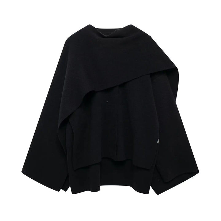 Oriana Draped Knit Cape Coat Coats for Women — photo 5