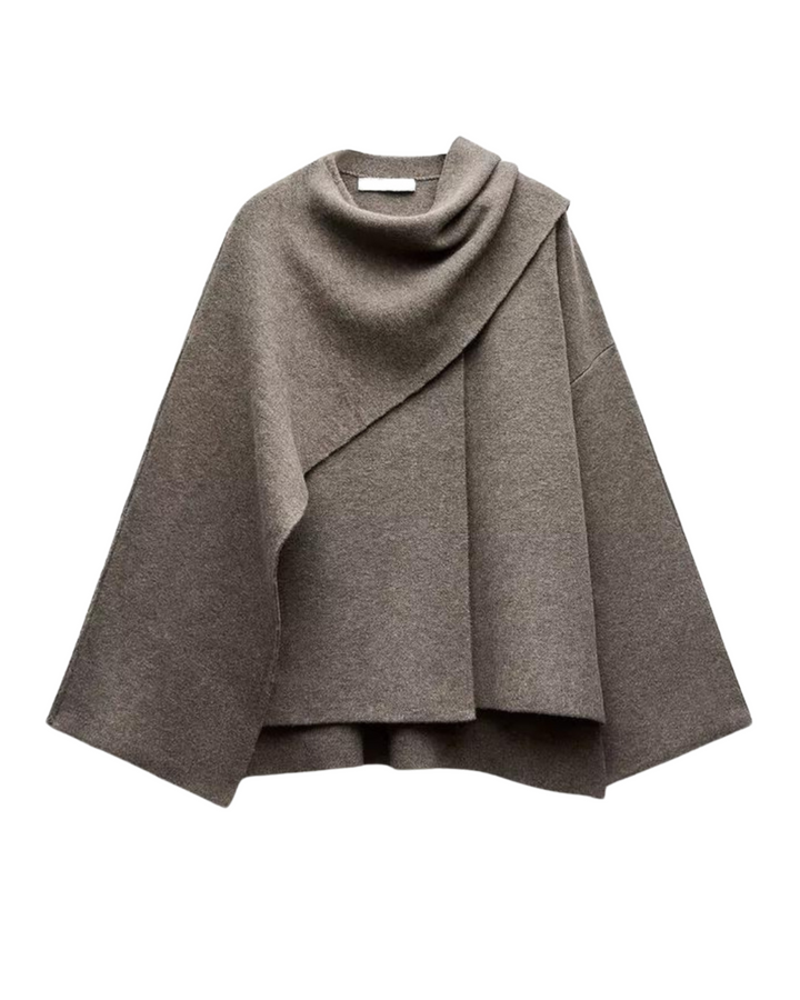 Oriana Draped Knit Cape Coat Coats for Women — photo 7