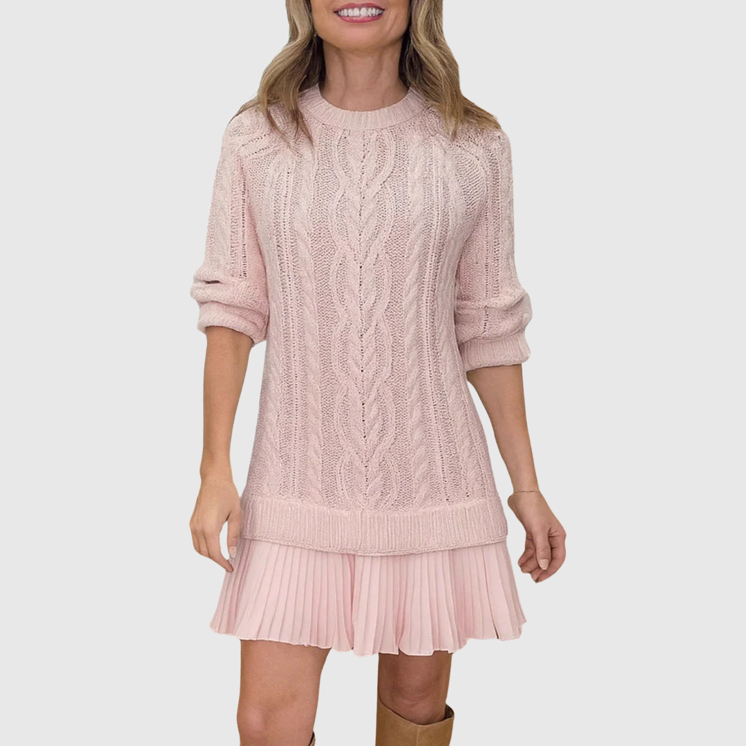 Petronella Cable Knit Pleated Dress Dresses for Women — photo 2