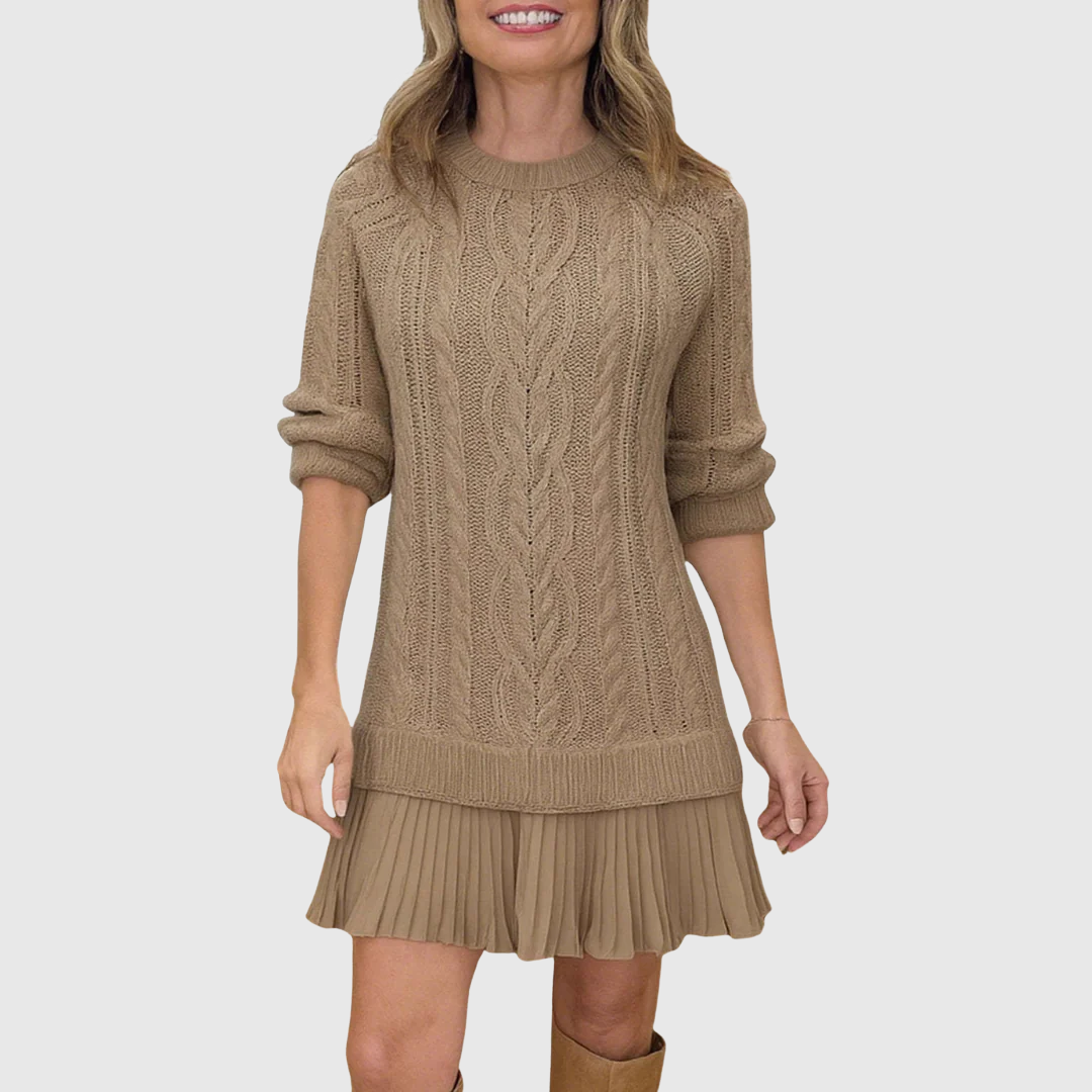 Petronella Cable Knit Pleated Dress Dresses for Women — photo 3