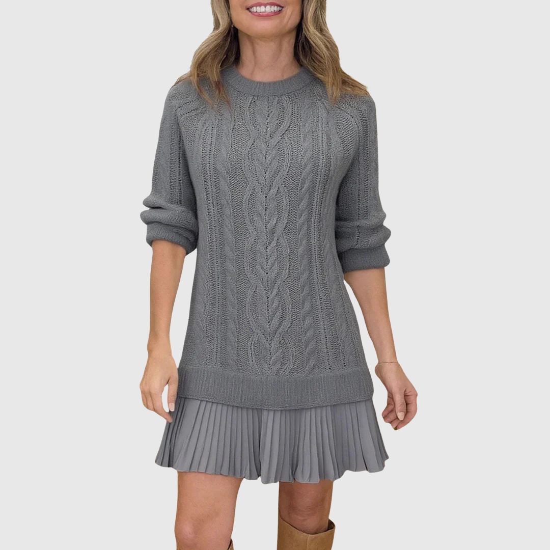 Petronella Cable Knit Pleated Dress Dresses for Women — photo 4