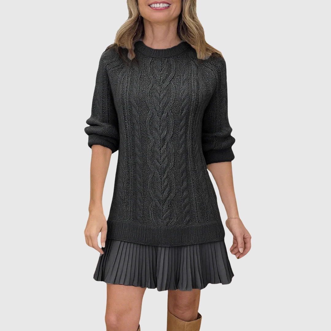 Petronella Cable Knit Pleated Dress Dresses for Women — photo 5