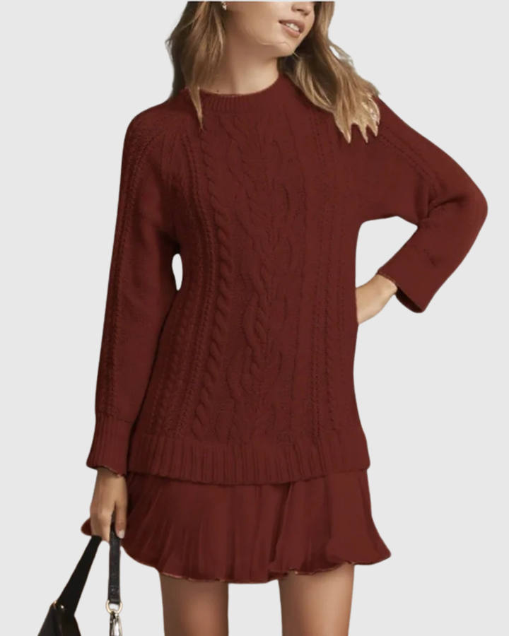 Petronella Cable Knit Pleated Dress Dresses for Women — photo 6