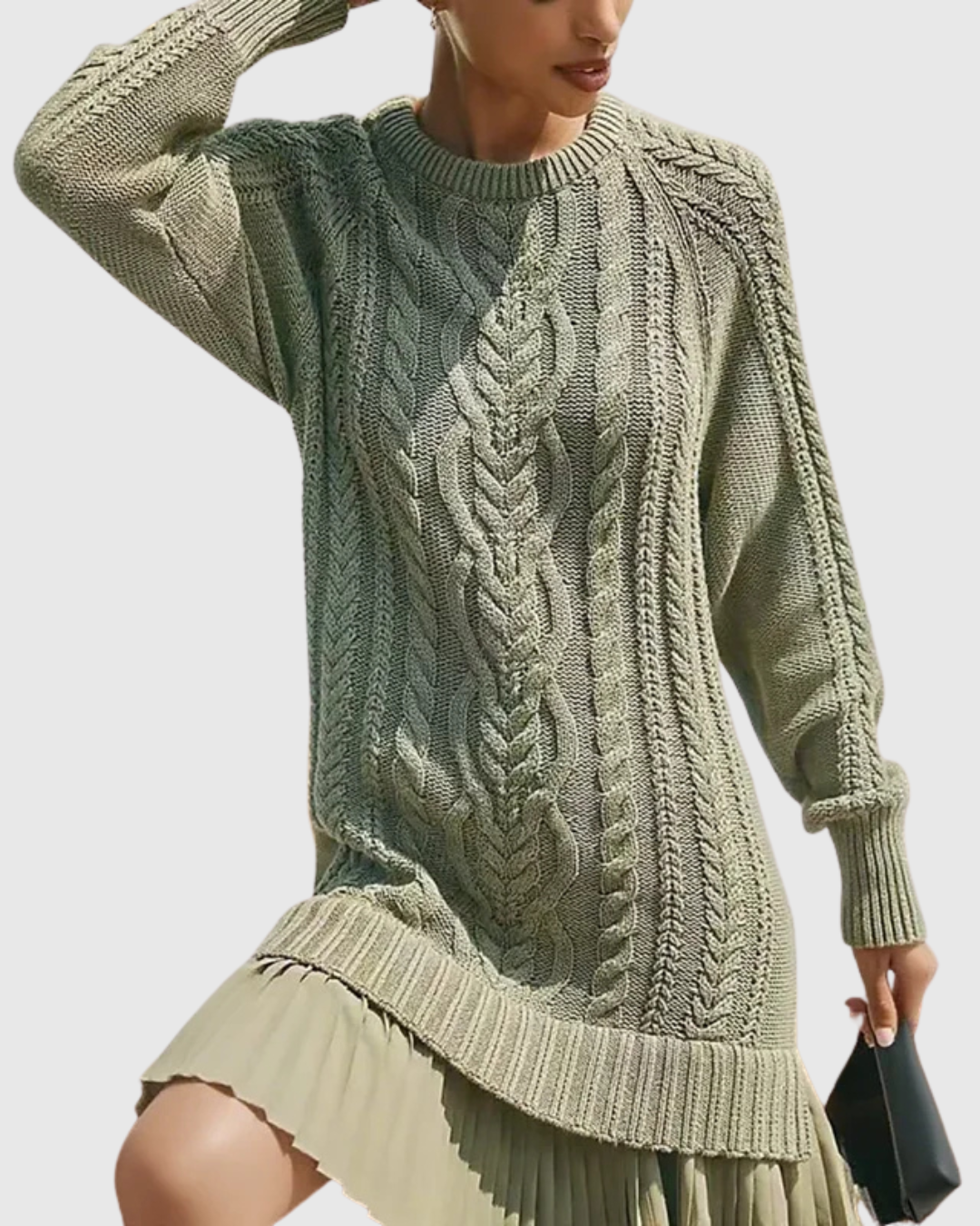 Petronella Cable Knit Pleated Dress Dresses for Women — photo 7