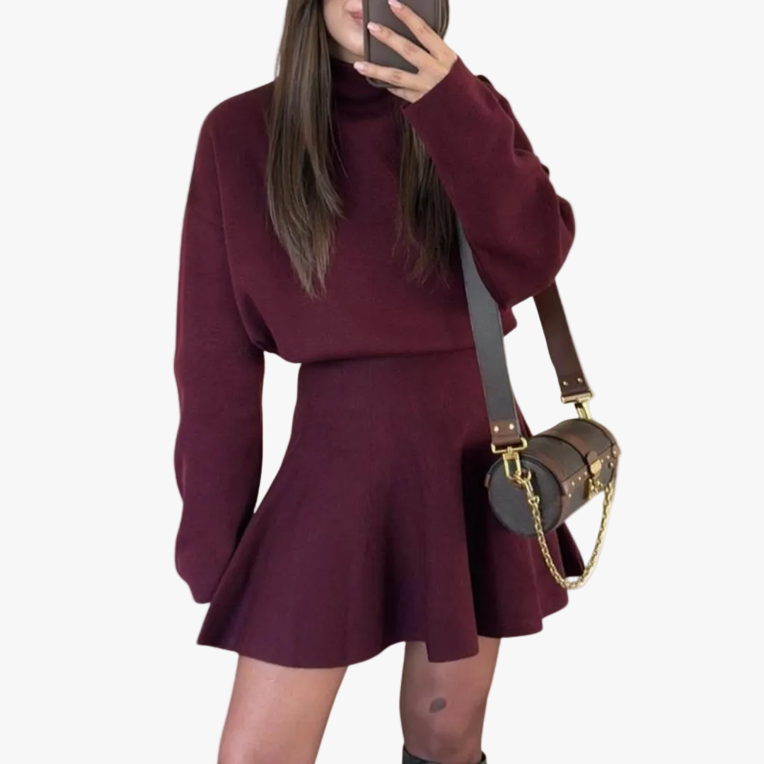 Isolde Mock Neck Knit Dress Sweaters for Women