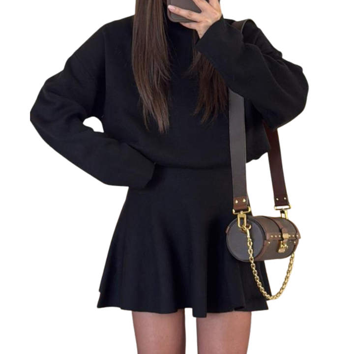 Isolde Mock Neck Knit Dress Sweaters for Women — photo 2