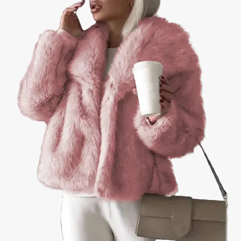 Jessamine Faux Fur Shawl Collar Cardigans for Women