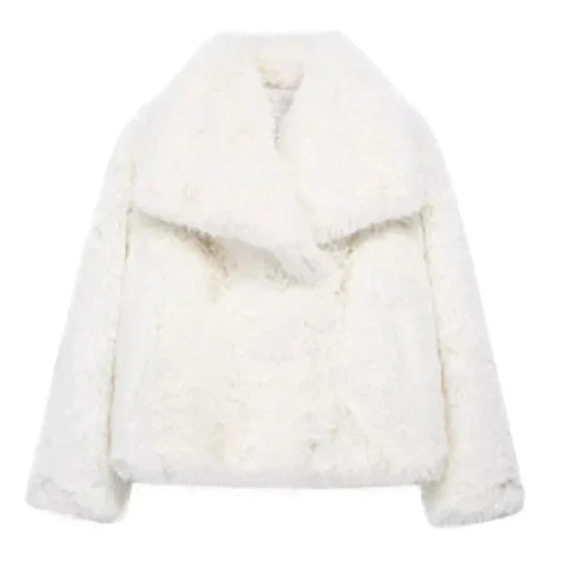 Jessamine Faux Fur Shawl Collar Cardigans for Women — photo 6